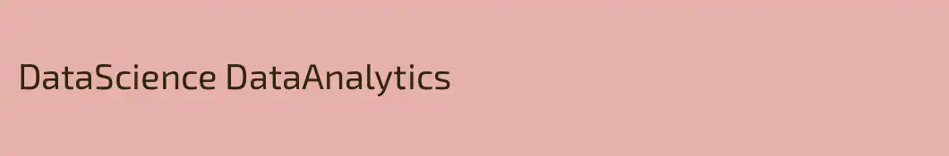 DataScience DataAnalytics